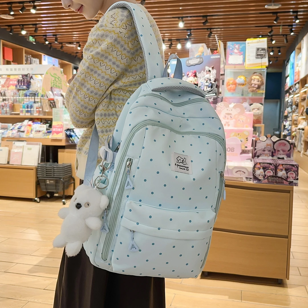 女公主风拉链甜美风减负书包女生高中生小学生初中生双肩包新款