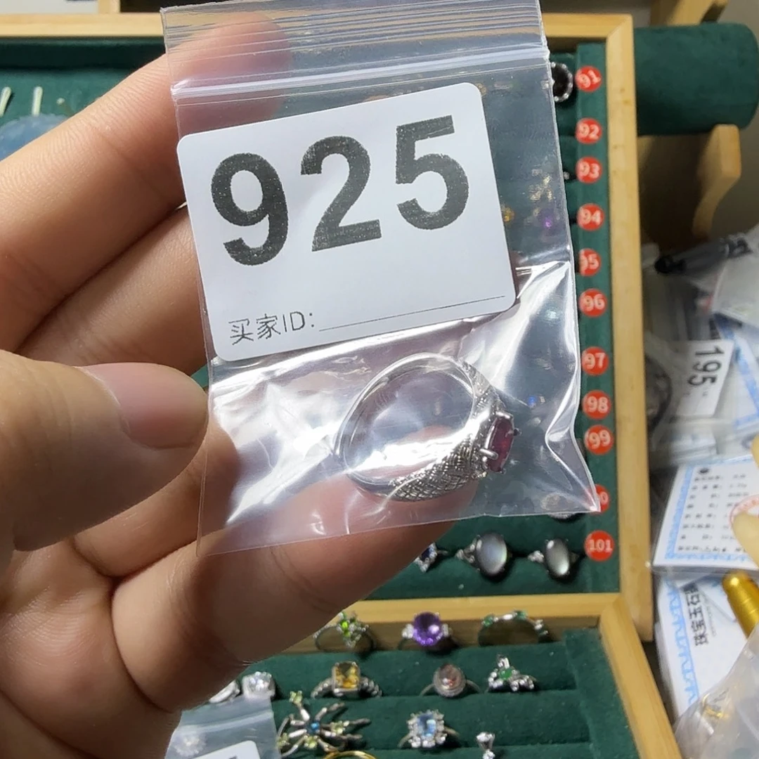 傲***咒戒指红宝石银S925镶嵌