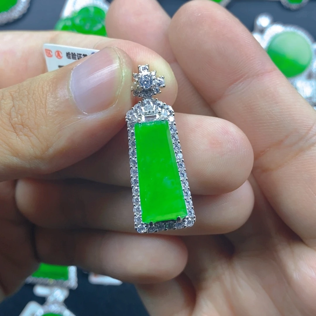 翡翠银S925镶嵌颈饰永****装6666666