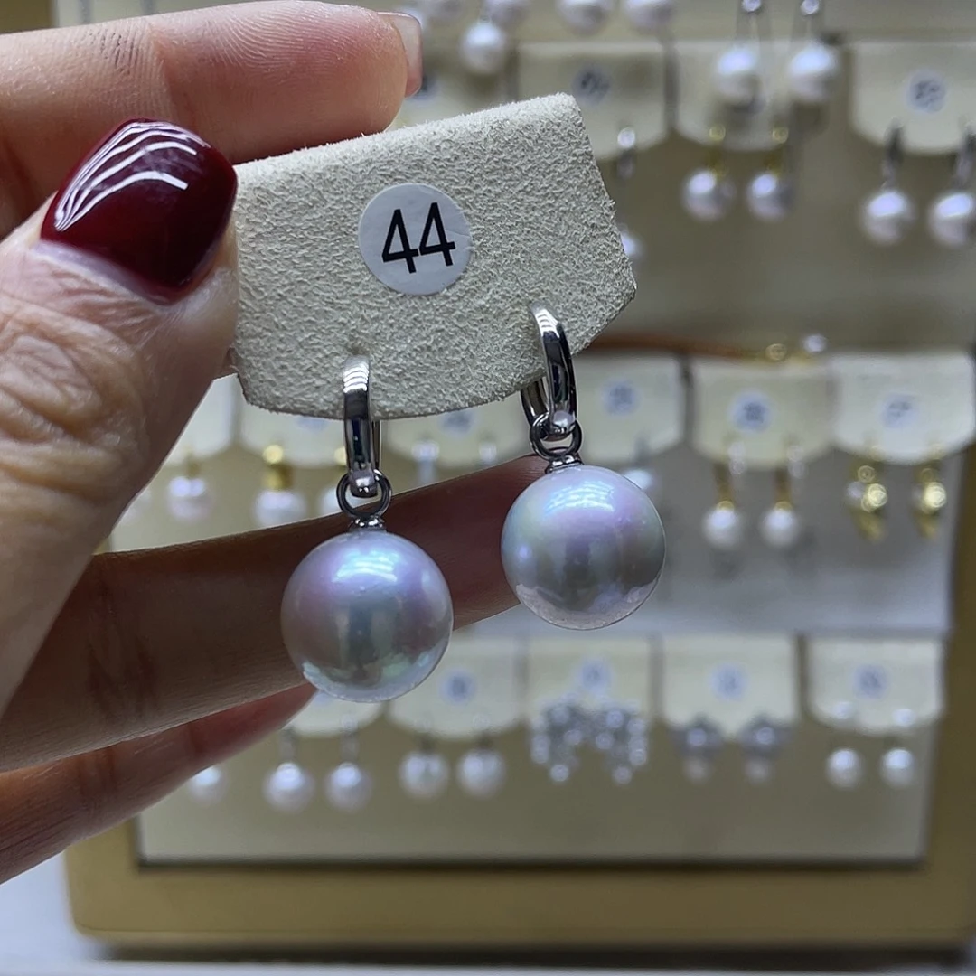 淡水珍珠耳饰银S925镶嵌