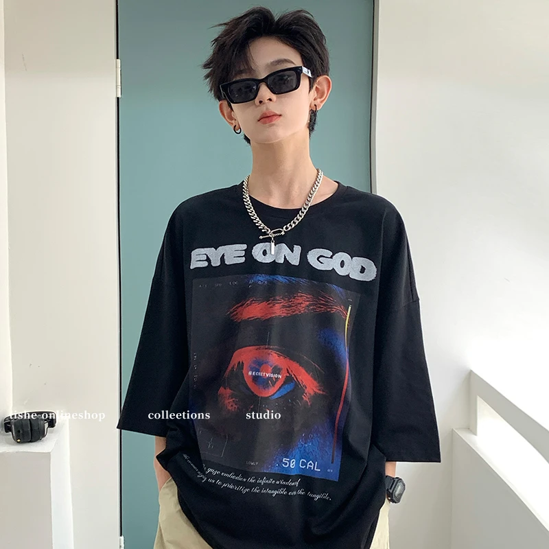 男童短袖T恤2025新款夏装中大童宽松纯棉体恤衫儿童夏季炸街半袖t