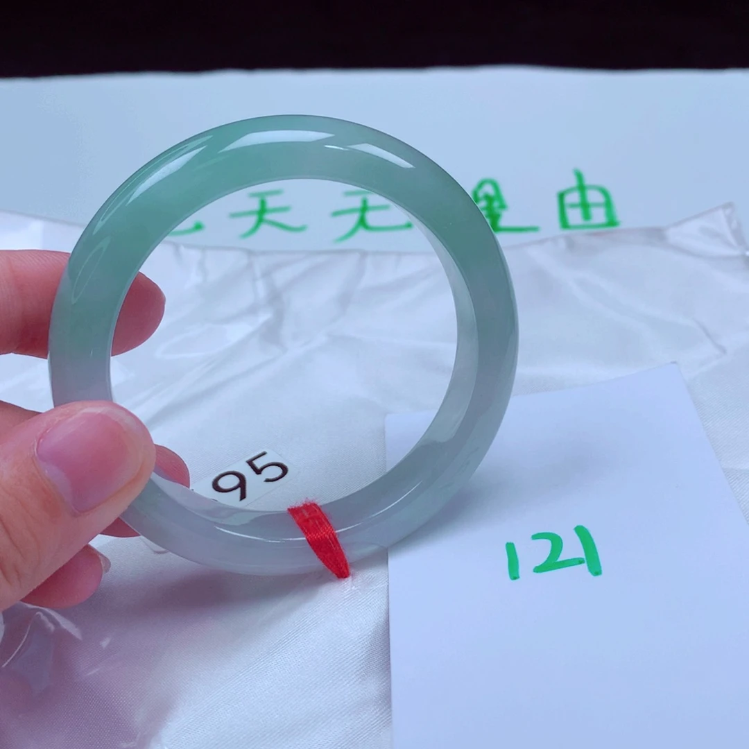 未镶嵌手镯翡翠缅甸天然A货翡翠手镯53.6