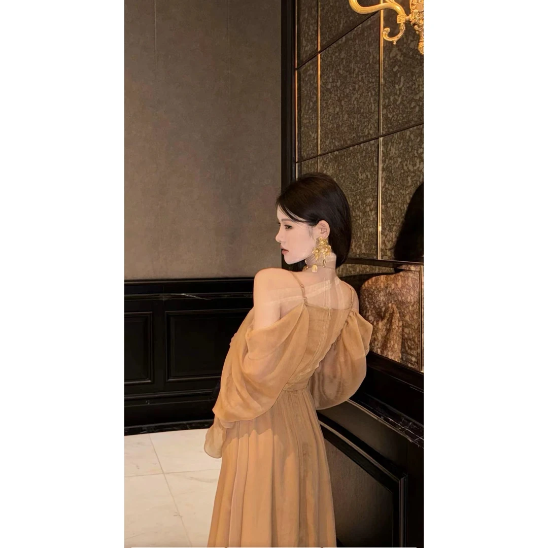 FaFa ●【玫瑰的故事】露肩气质莫奈花园风上衣X4SY0732A