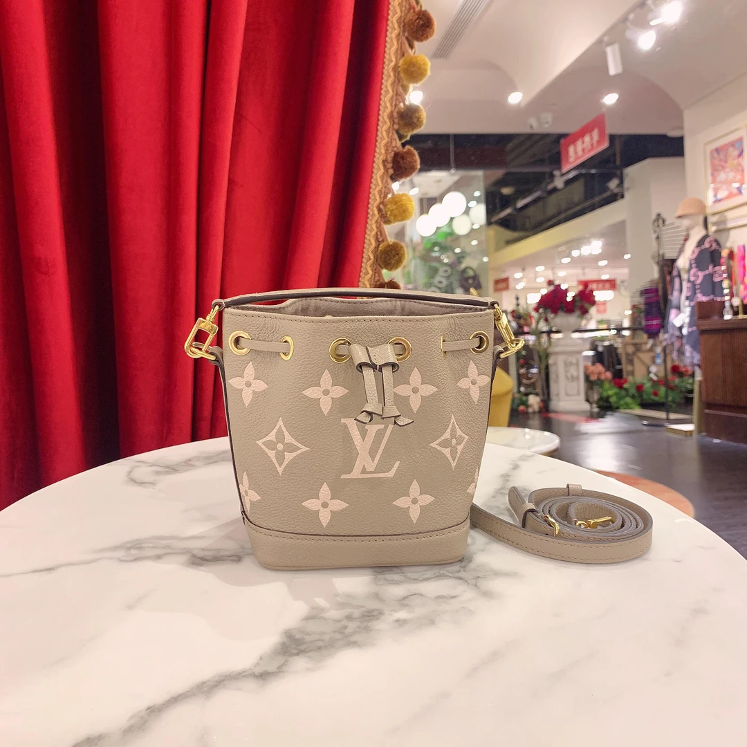95新 LouisVuitton/路易威登 GGS新款水桶nano大象灰金扣39451322