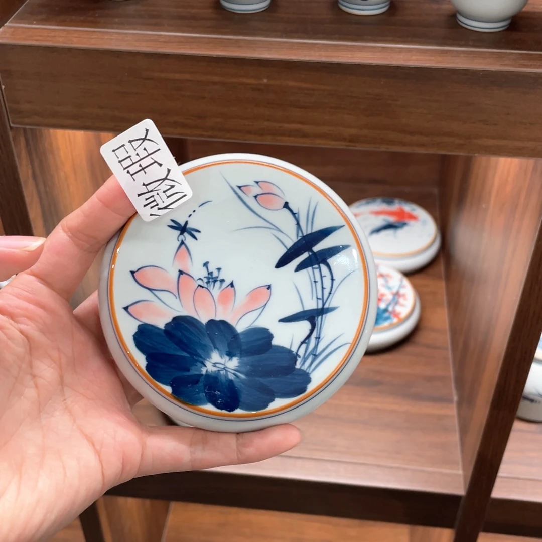 釉下手绘茶具微瑕