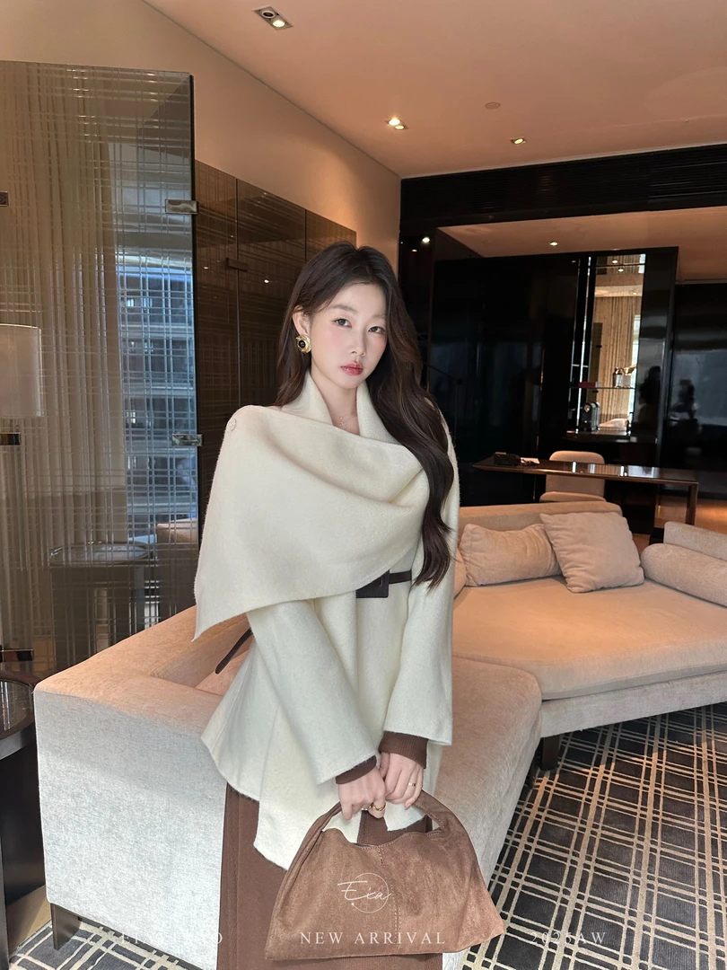 EIA一尧【高智领域】气质新贵老钱设计毛织外套秋冬保暖显贵短外套