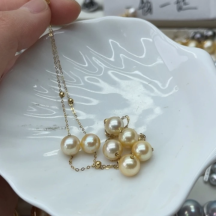海水珍珠18K金镶嵌项链
