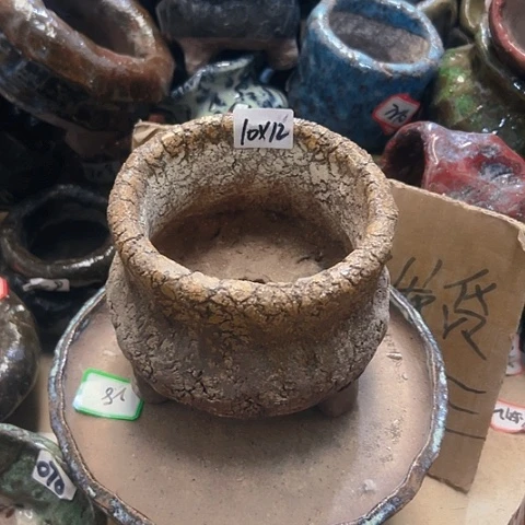 红陶粗陶花盆手工