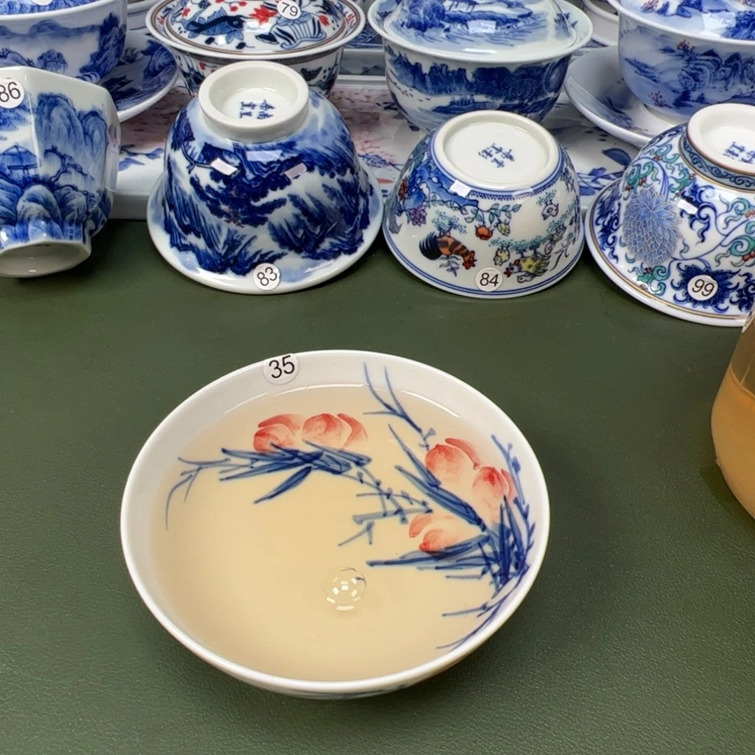 陶瓷景德镇纯手工纯手绘茶具木木35