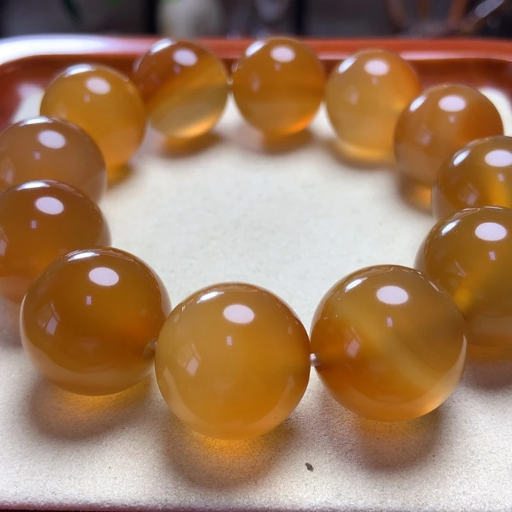 玛瑙/玉髓手串未镶嵌高品 北红玛瑙