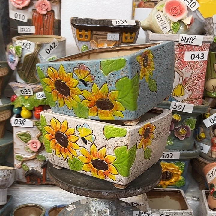 粗陶材质多肉花盆