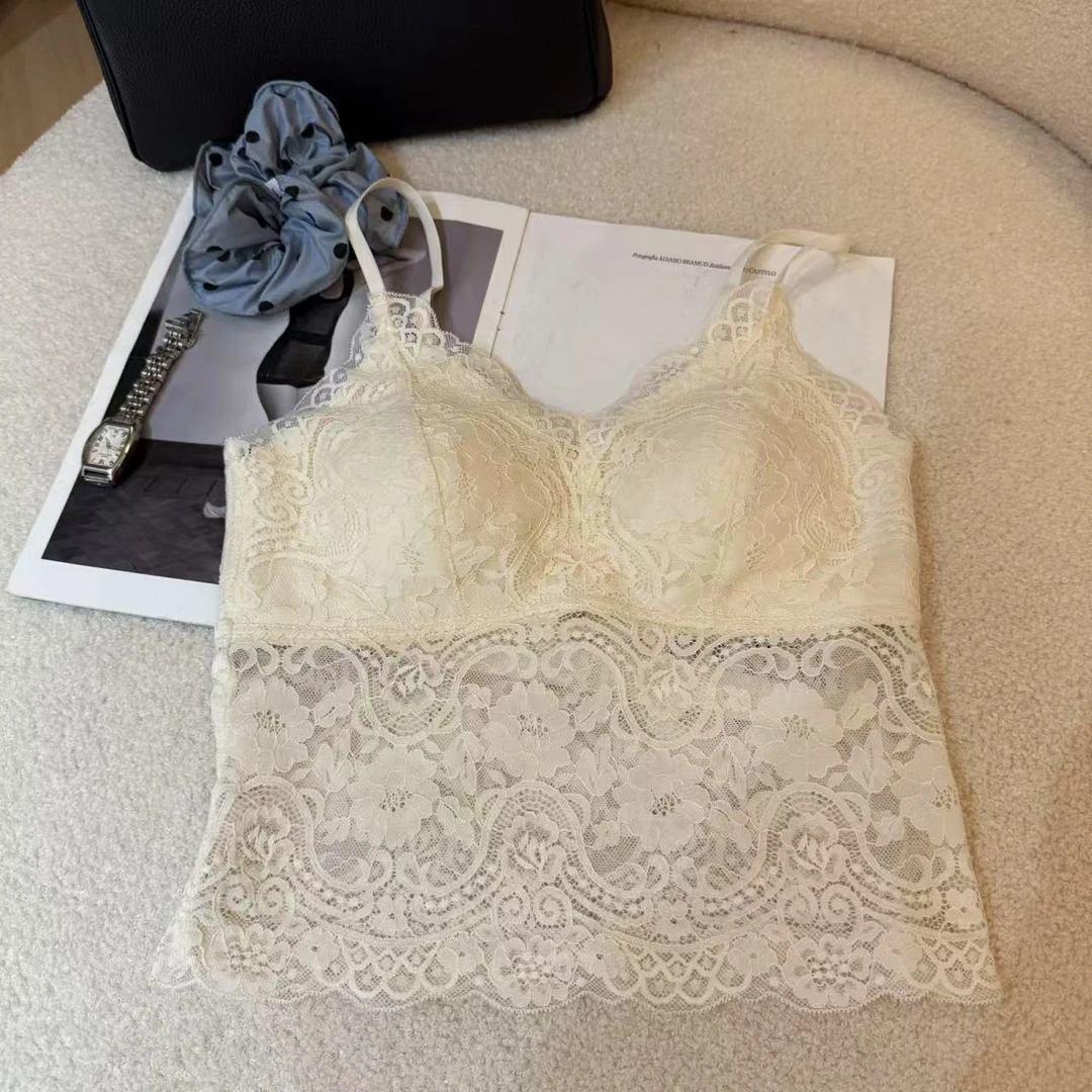5520春夏简约蕾丝性感刺绣时尚百搭女士美背吊带背心