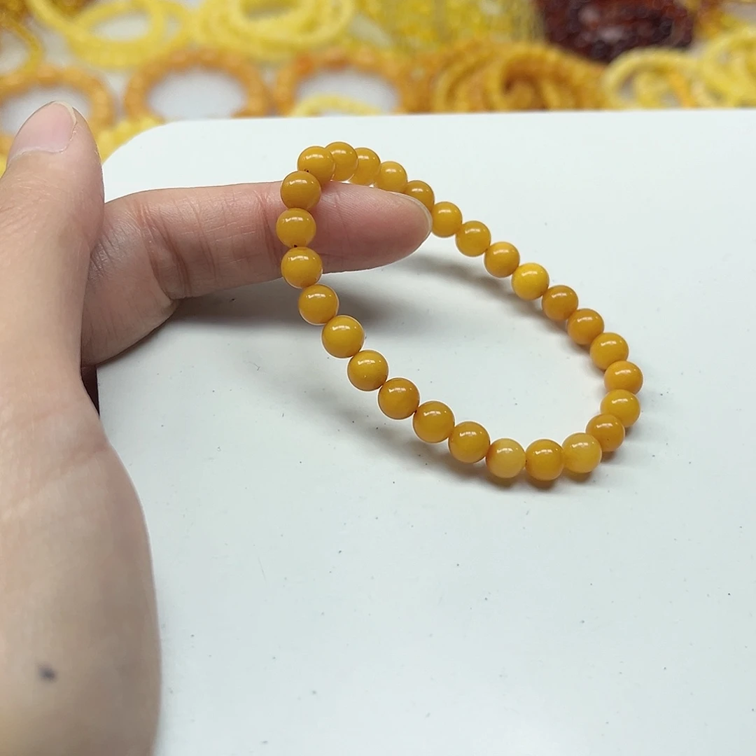 蜜蜡未镶嵌手串蜜蜡手串