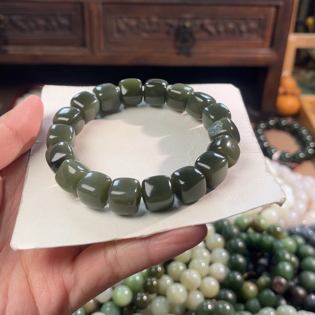 和田玉未镶嵌手链