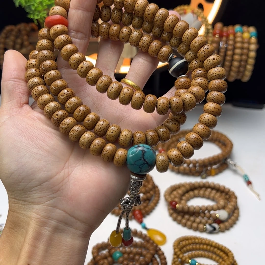 王***Q星月菩提吊坠大年份陈籽星月菩提12×8mm