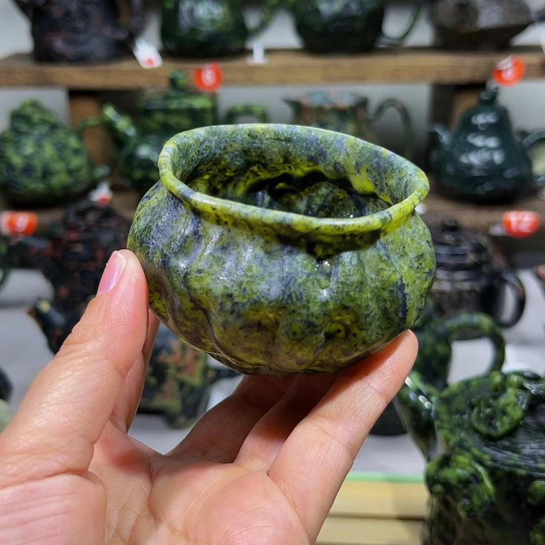 石材藏玉药王石精品主人杯120CC