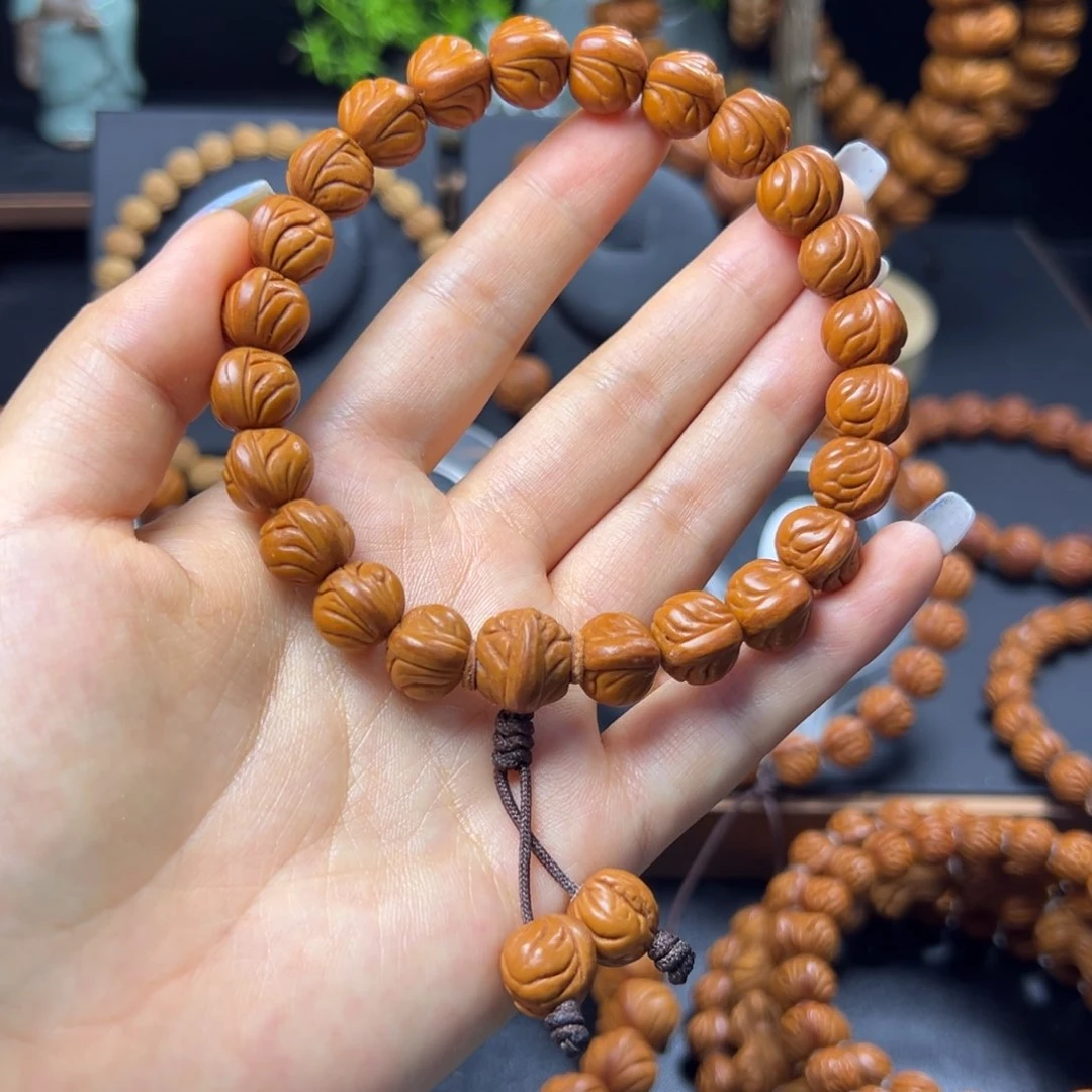 桃核手串野生玉龙脊12