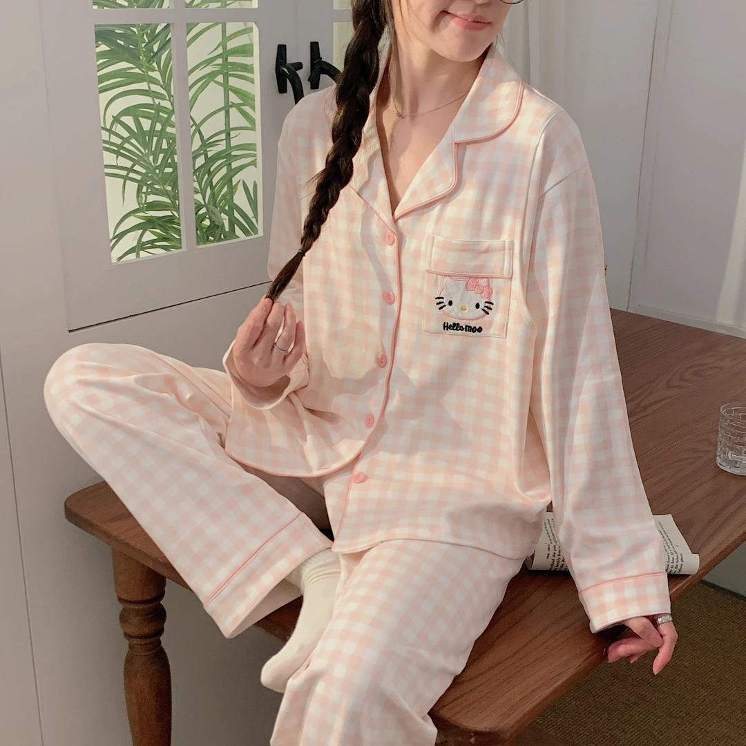 带胸垫纯棉月子服春秋季大码孕妇睡衣产后哺乳喂奶产妇家居服套装