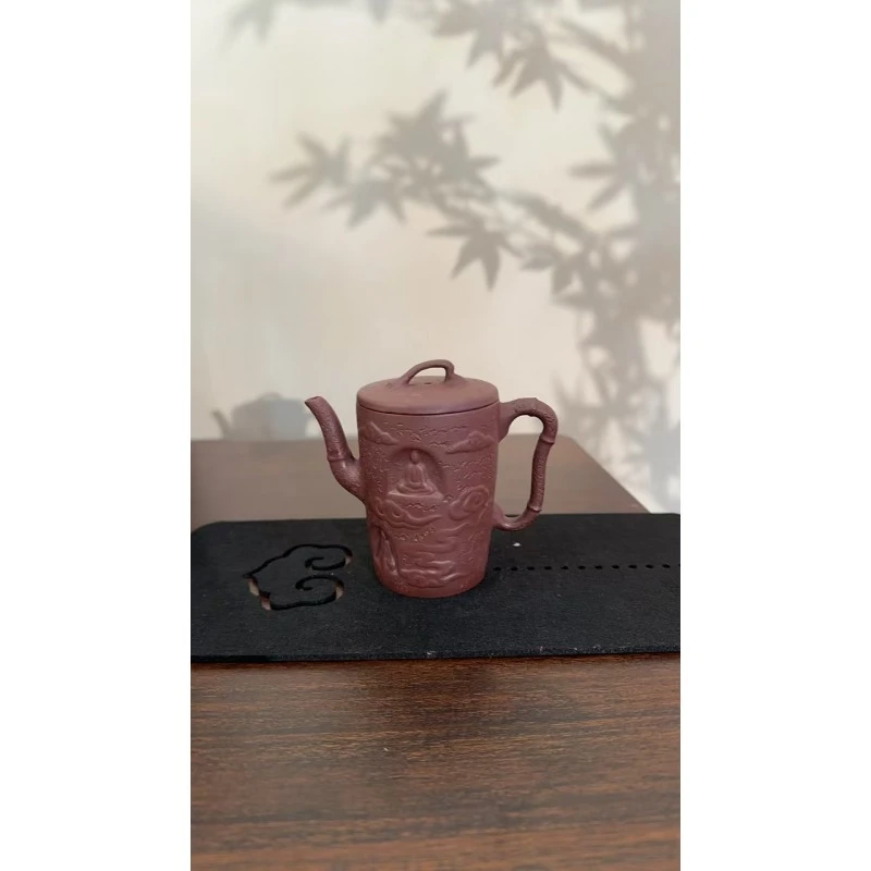 《紫泥堆绘高执》170cc-紫砂