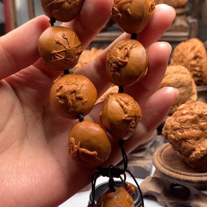 狗***累核桃手串/手链圣斗士星矢原生态铁核