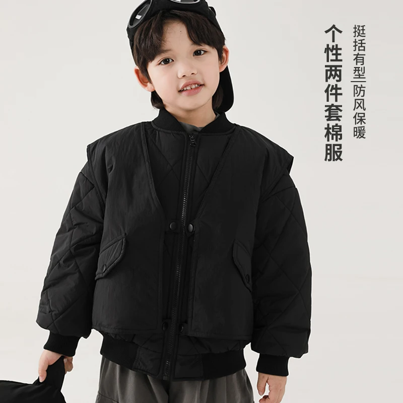 【2025清】男童棉衣外套秋冬款中大儿童秋装男孩冬季棉服QG2038