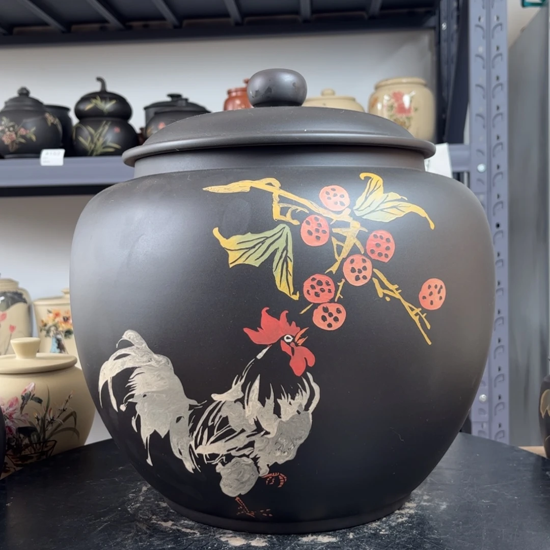 红泥哑光存茶罐醒茶罐微瑕22