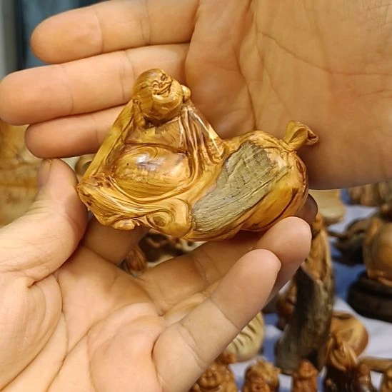 柏木（崖柏）太行崖柏笑佛手把件