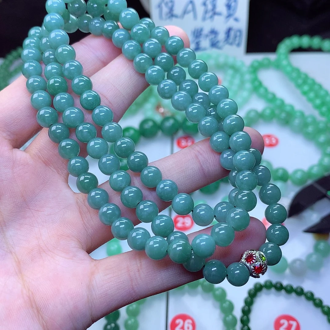 翡翠毛衣链未镶嵌