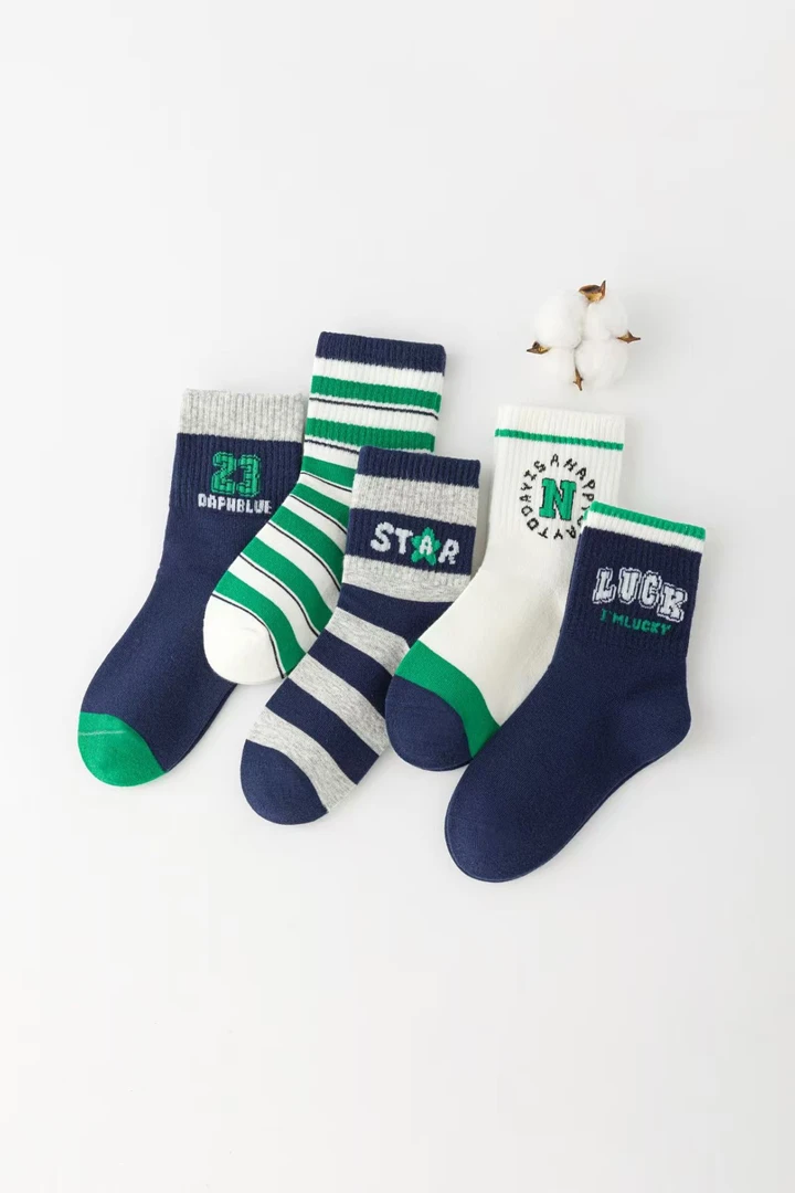 XFWY 77865新款时尚儿童男宝百搭袜子