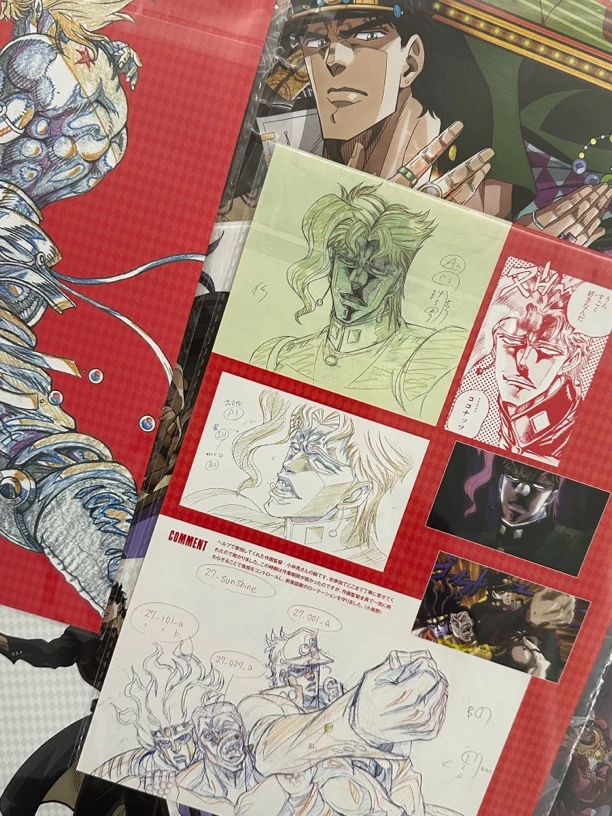 JOJO线稿和彩图原画稿（1 －3季）盲抽 有硬卡套