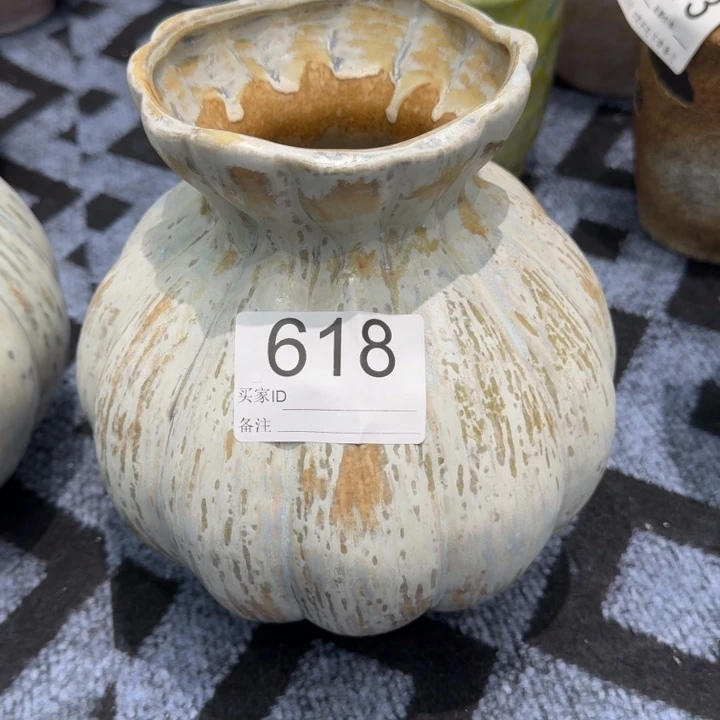 摆件景德镇高温花器编码618高23口8默认无孔