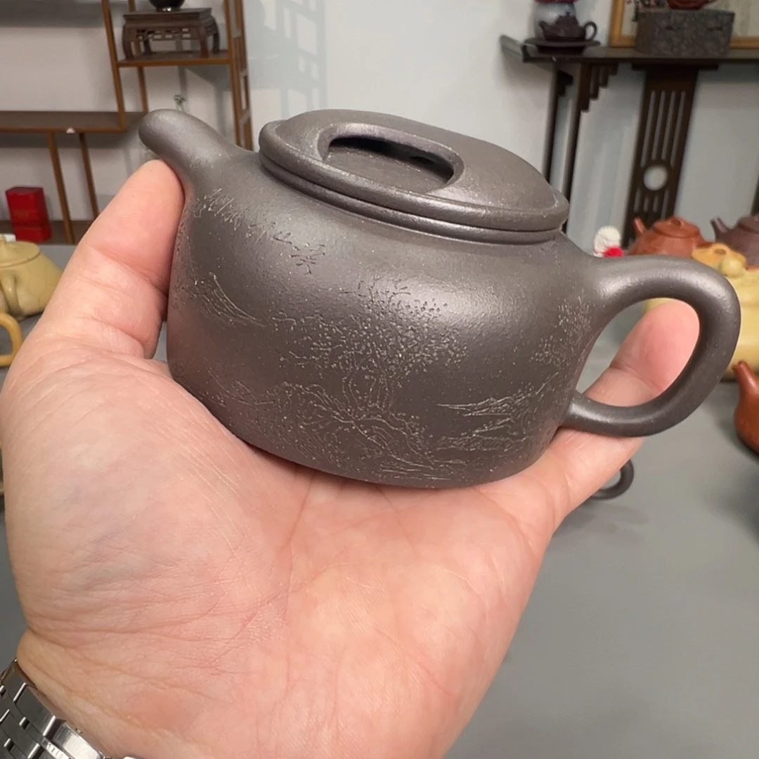 万***哥紫砂茶壶天青牛盖