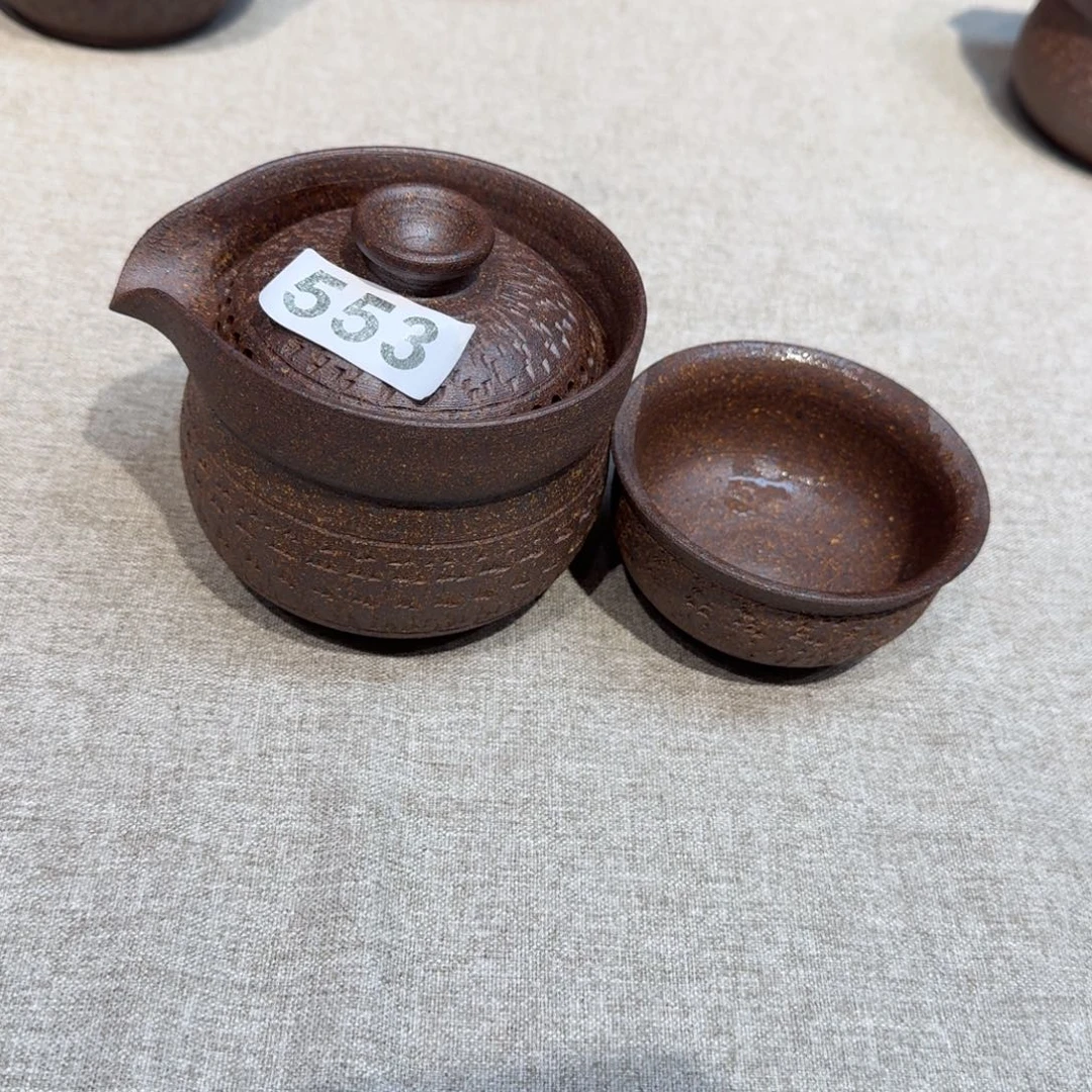 粗瓷茶具素色盖碗