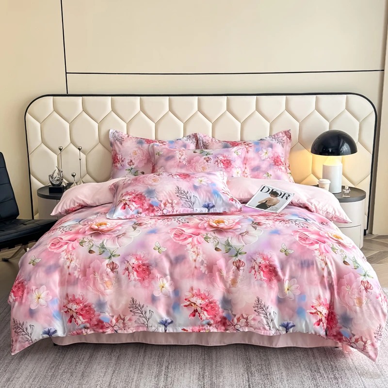 【静宝专属】2025新款5D数码印花水洗冰丝四件套M