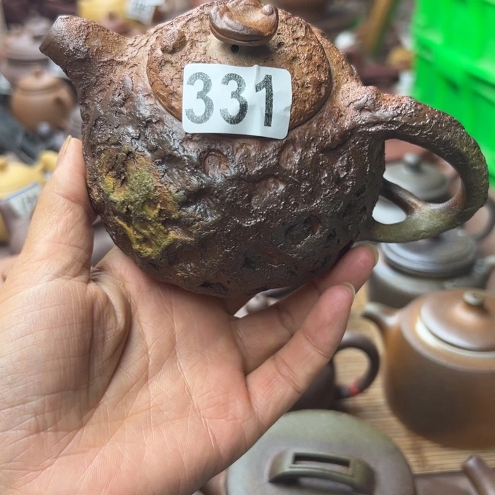 紫砂茶壶黄金段半手270