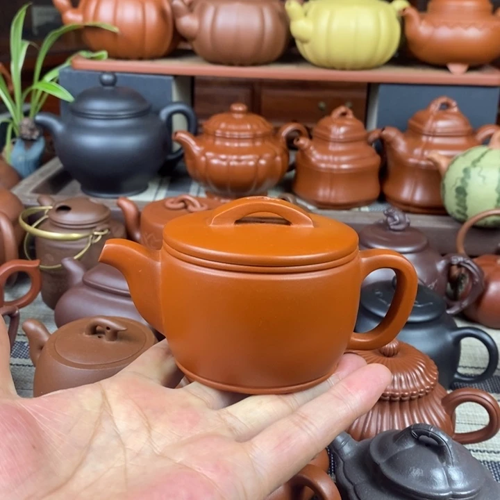 紫砂茶壶汉瓦120-200cc原矿赵庄朱泥特价