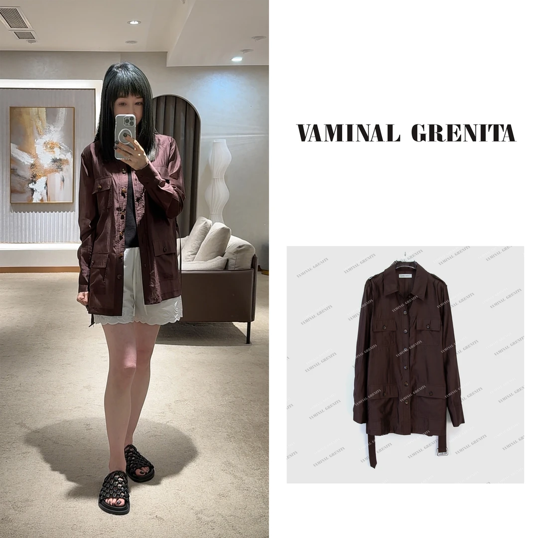 VAMINAL GRENITA "丰裕" SLP款猎装腰带天丝超薄外套 VGDJ1033
