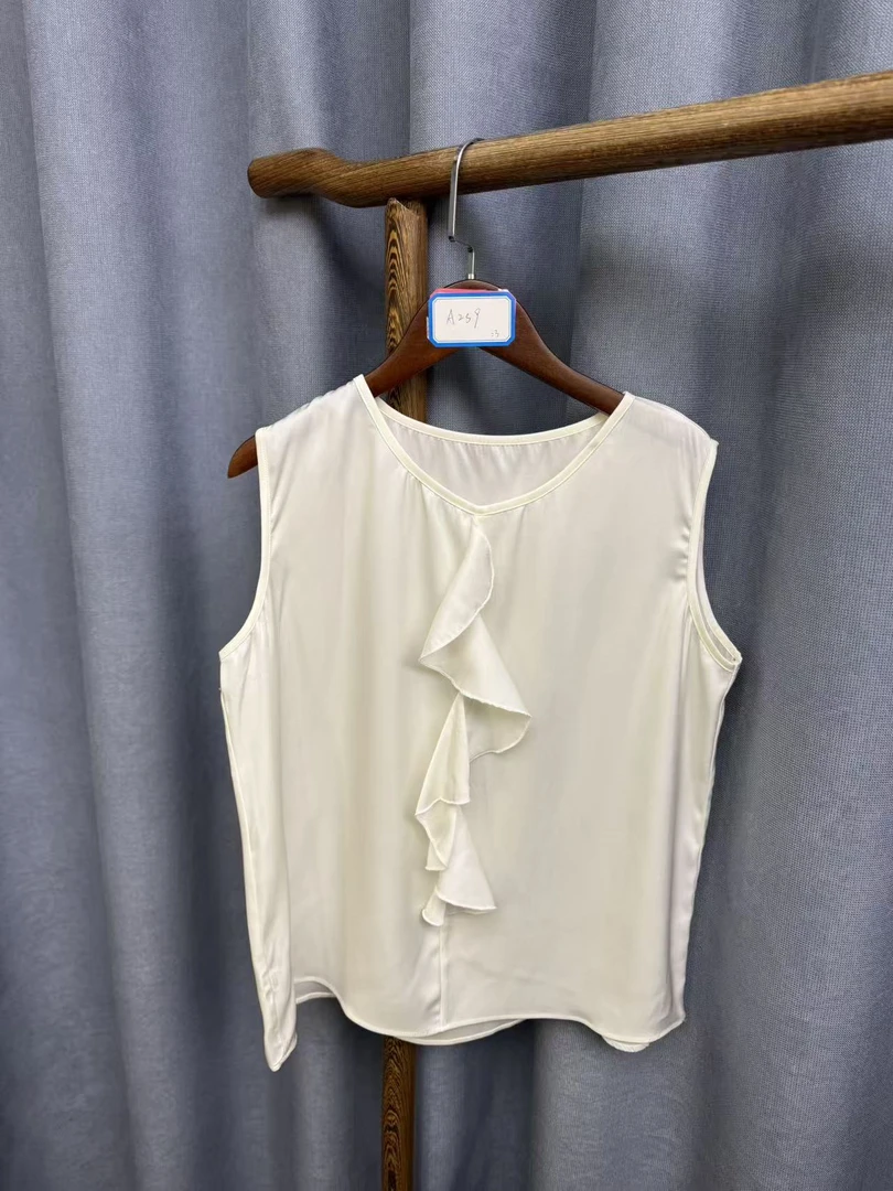 2025新款简约百搭宽松桑蚕丝背心上衣女A259