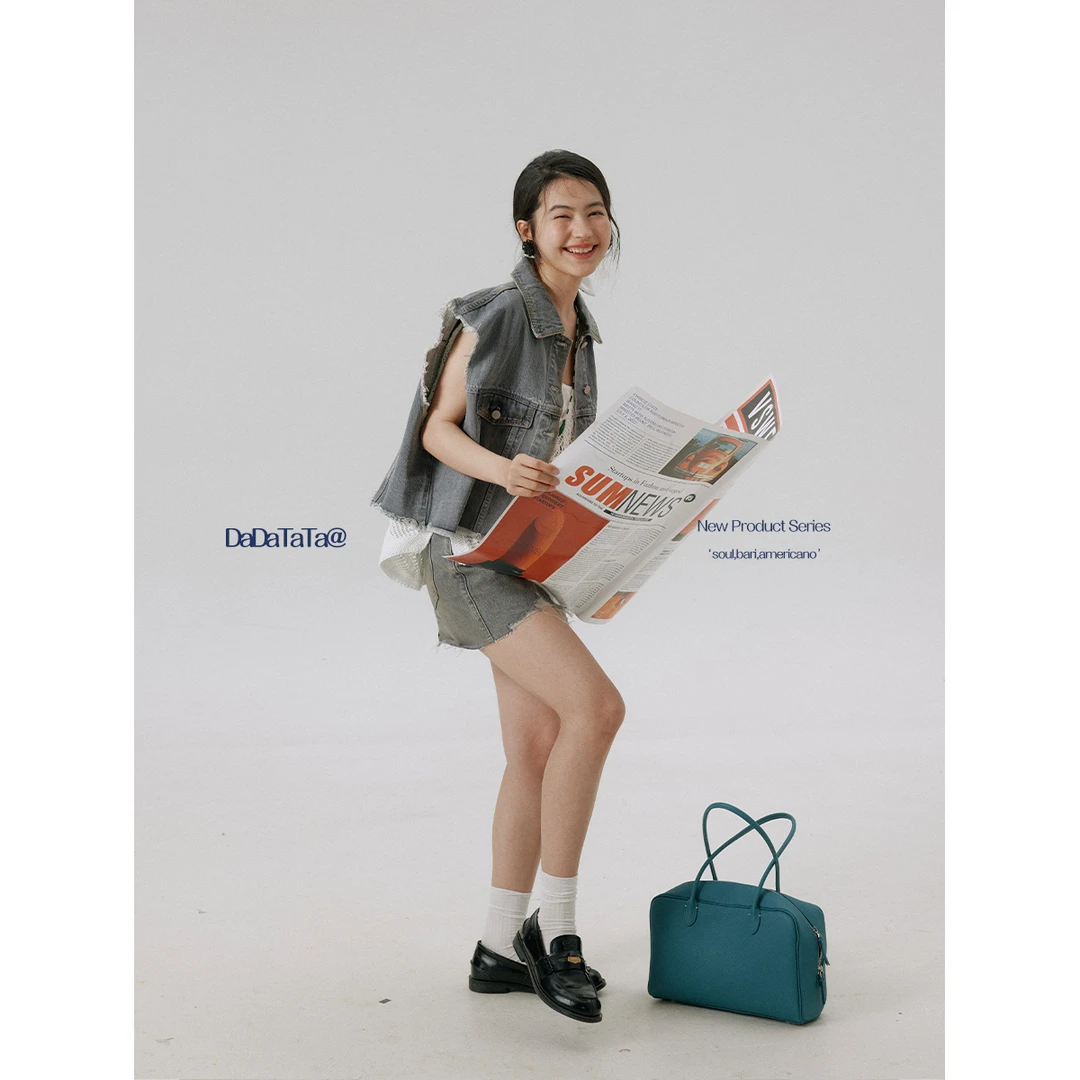 DADATATA晶咕白标【街头cowgirl】马甲半裙高级感小众套装英伦风