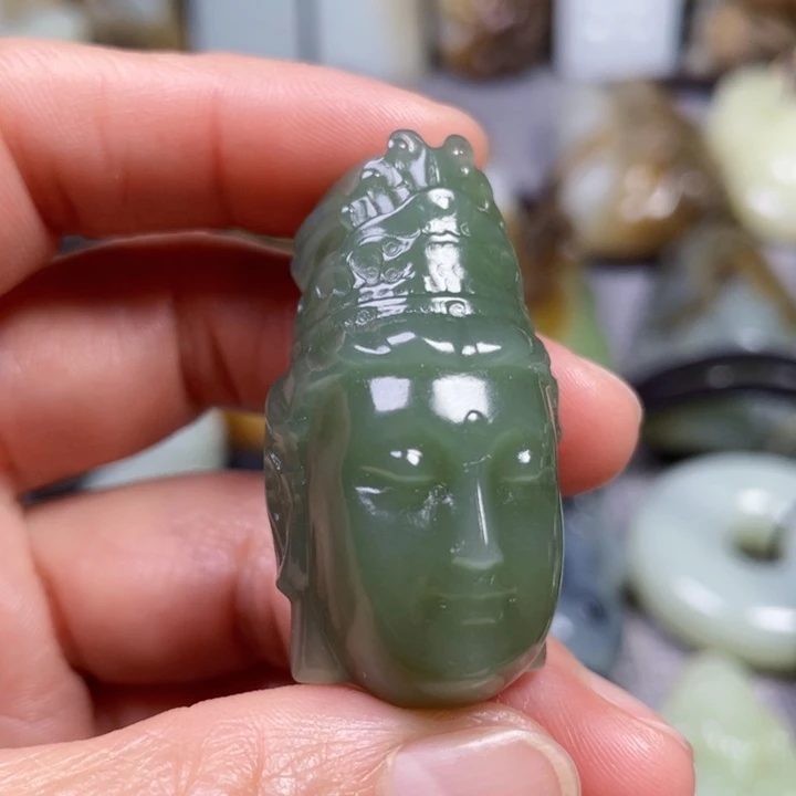 和田玉未镶嵌挂件