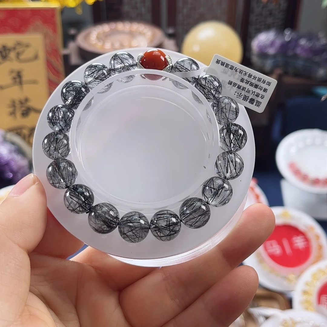 水晶手链未镶嵌甄**?