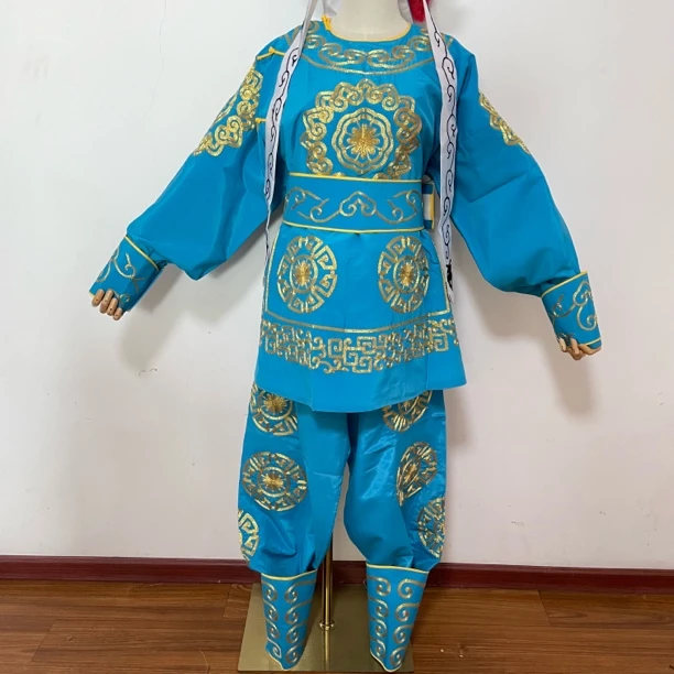 正龙戏装 京剧戏曲服装古装龙套武生武将舞台演出小兵服 绉男兵衣