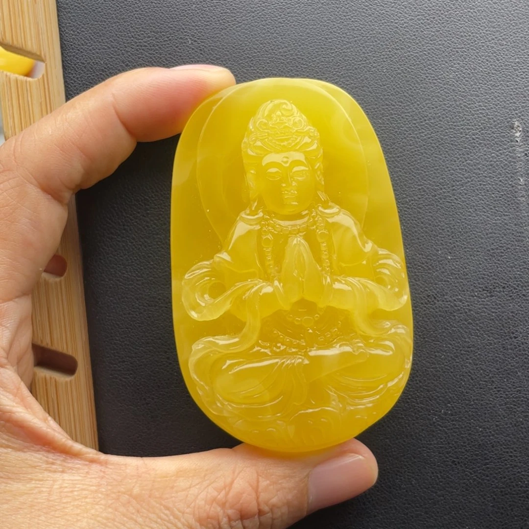 琥珀未镶嵌颈饰天然琥珀蜜蜡