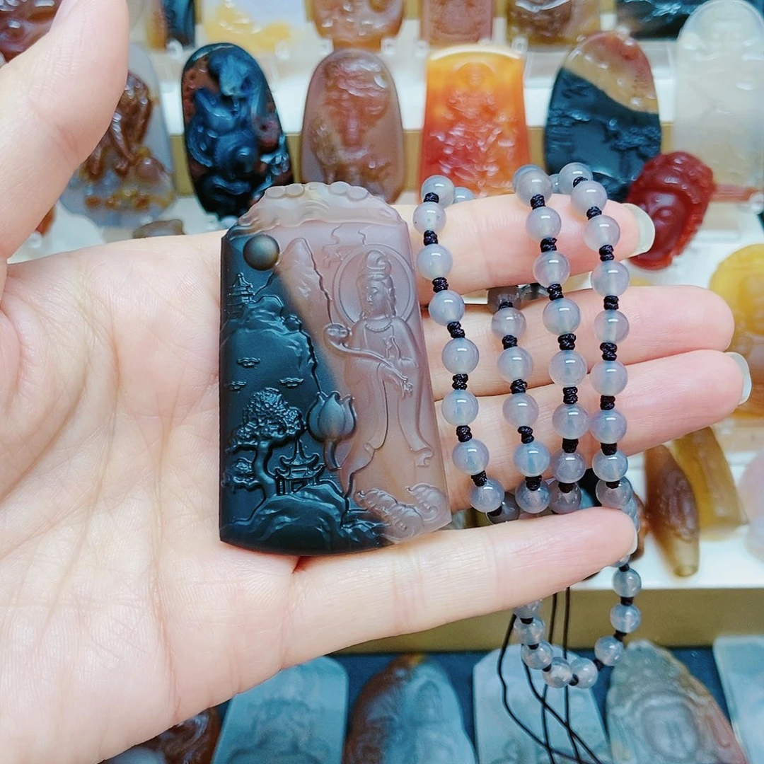 玛瑙/玉髓颈饰未镶嵌弘***茶