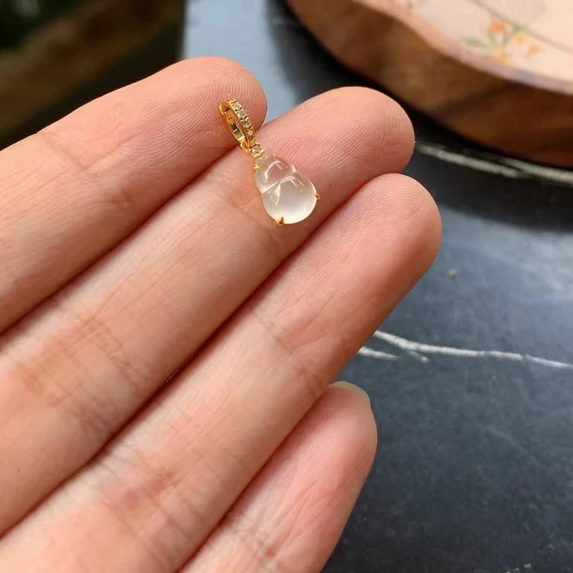 「平安葫芦」福禄气质提溜镀18k色冰透葫芦中式迷你小提溜di