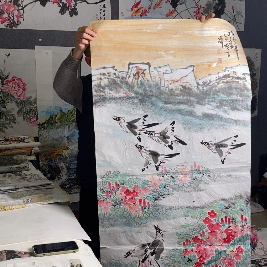 国画纯手写手绘作品100