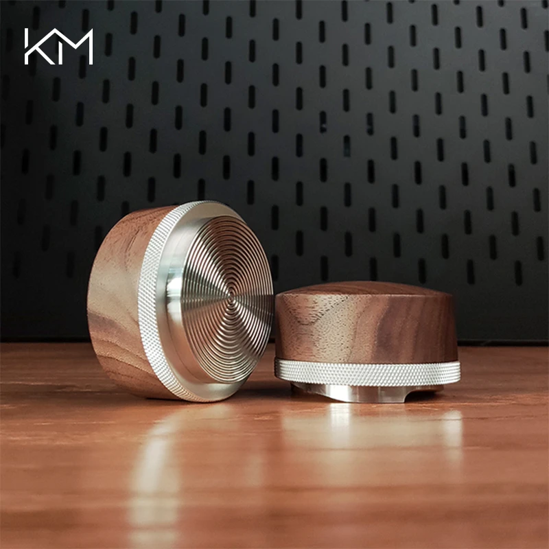 咖啡布粉器意式不锈钢胡桃木均匀布粉压粉器咖啡机配套器具布粉器