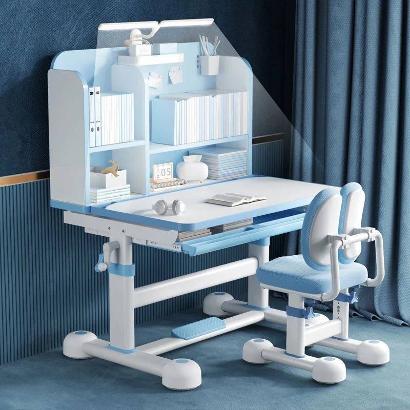 新疆包邮儿童学习桌学生家用书桌中小学生写字桌作业桌手摇升降课