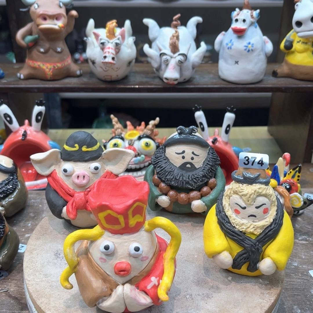 摆件纯手工抽象陶瓷摆件374组合