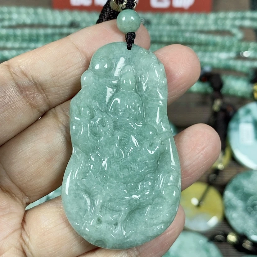 【闪购商品】翡翠颈饰未镶嵌玉吊坠翡翠玉随性御龙悟道